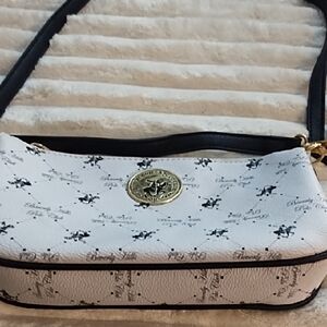 Beverly Hills Polo Club Black and White Shoulder Bag